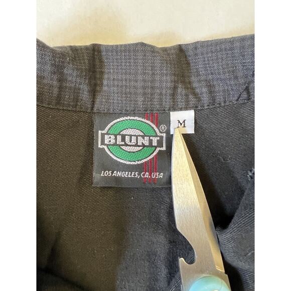 BLUNT Skateboards 90’s Button Up Short Sleeve Mens Shirt Medium Vintage USA - Picture 7 of 7